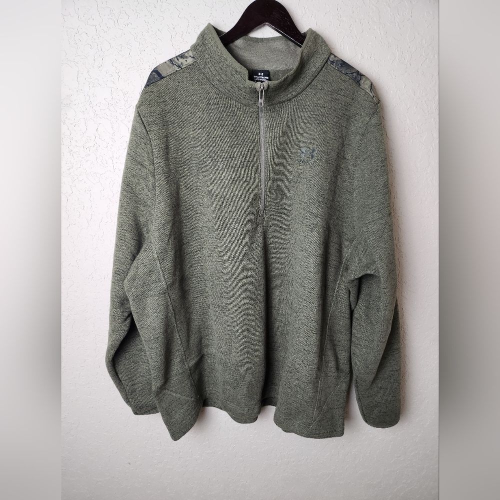 Under Armour UA Expanse Freedom Specialist 1/4 Zip Pullover Sweater Green 3XL